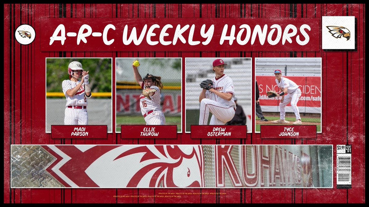 Parson, Thurow, Johnson &amp; Osterman sweep A-R-C Softball &amp; Baseball weekly awards.

<a href="/CoeBaseball/">Coe Baseball</a> <a href="/CoeSoftball/">Coe College Softball</a> 
📰bit.ly/4bgDwDo

#KohawkNation