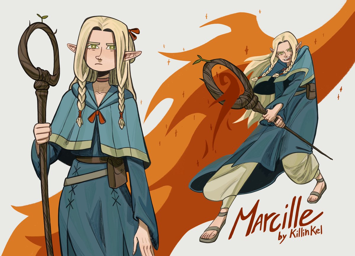 my precious girl Marcille 😭🤲  (​I really should go do my homework but I can’t stop thinking about dungeon meshi)
#dungeomeshi #dungeonmeshifanart #ダンジョン飯