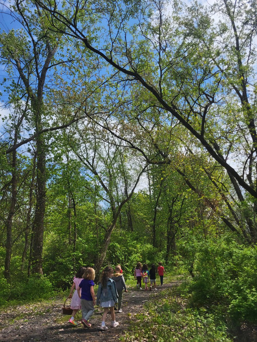 Taking a nature hike today at the @GreeceELC! So grateful for these people and these moments @GreeceCentral! ☀️🌳❤️