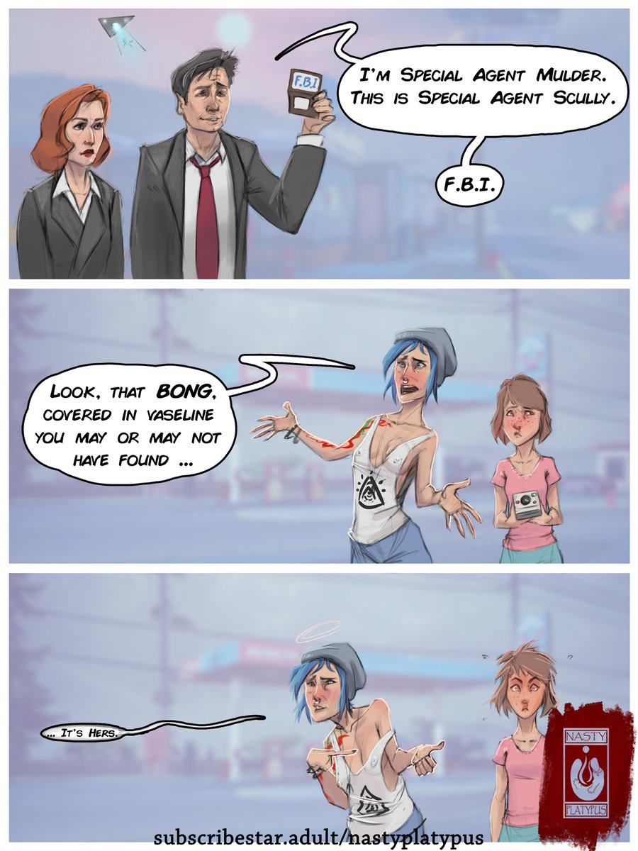 Life is Strange would be an awsome X-Files episode, and I dare anyone to prove me wrong! Also, Rachel isn't dead. She's a cloned Ameba from Uranus. Don't forget to like and share! ... because They might be watching ... #LifeisStrange #rule34 #XFiles