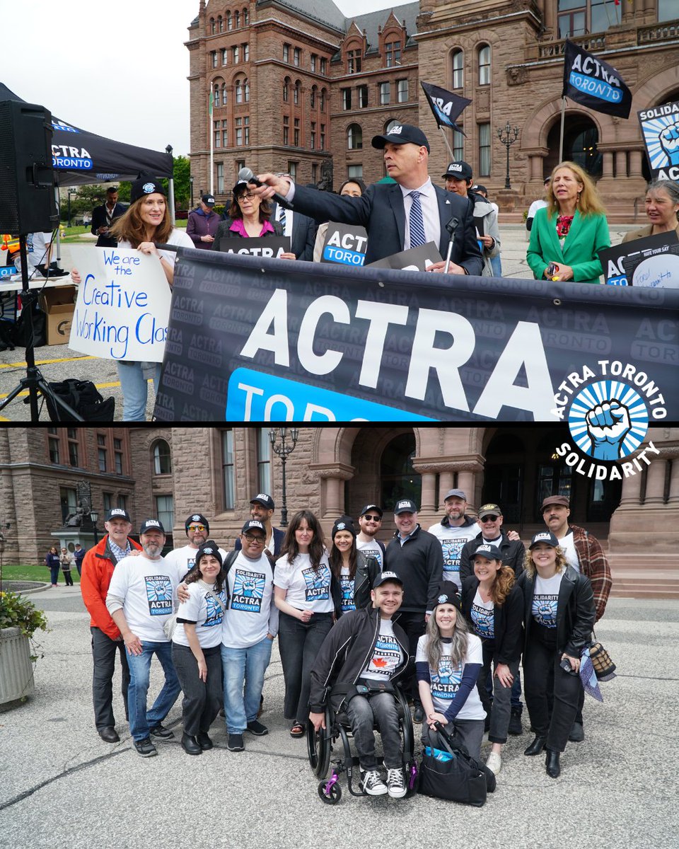 ACTRA Toronto rose up today. From our press conference at Queen's Park, to our presence at Question Period, to our rally in front of the Legislative Building, ACTRA Toronto stood up for performers who have been unfairly and unjustly locked out for the past two-plus years. And our