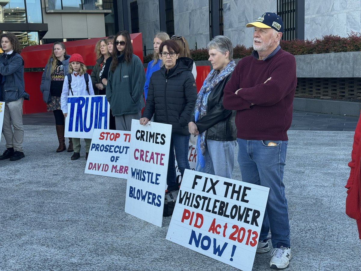 I am standing outside the ACT Supreme Court with a crowd of supporters on a day where David McBride may become the first person jailed in relation to war crimes committed in Afghanistan. But he’s the whistleblower! How did we get here? It’s not my Australia. #auspol