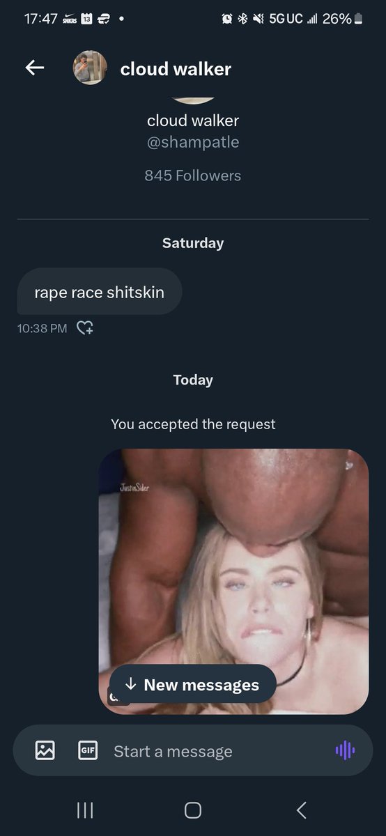 This my new troll. Whenever I get some racist dm I won't even say nothing. Just respond with IR porn