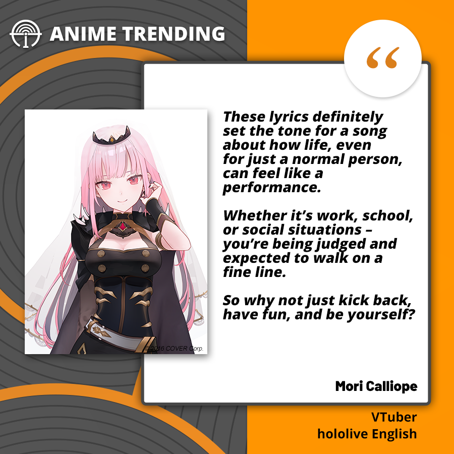 Mori Calliope (@moricalliope) of hololive production (@hololive_En) shares the passion that fuels her artistic voice and how she channels it for the #SuicideSquadISEKAI ending theme “Go-Getters”

💀🔥 Read more: atani.me/mori-calliope