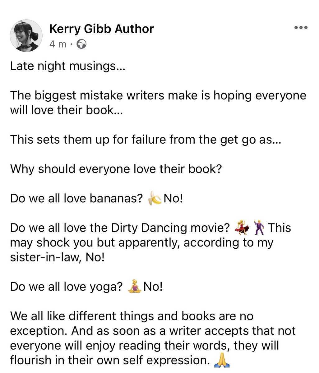 The biggest mistake #writers make is hoping everyone will love their book…

#writersoftwitter #WritingCommunity