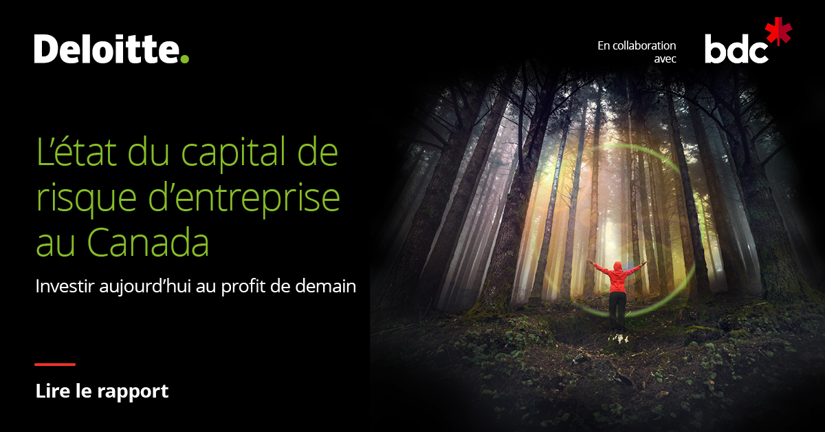 Deloitte Ventures et @BDC_Capital indiquent que seulement 6 % des entreprises publiques canadiennes générant plus de 1 G$ annuellement investissent activement en capital de risque dans les entreprises en démarrage. Il est temps de changer cela. Plus : deloi.tt/4dEBY7J