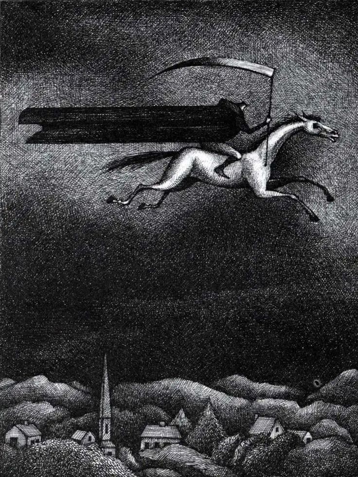 'The Headless Horseman Rides Tonight' by Arnold Lobel #arnoldlobel #illustration #theheadlesshorseman