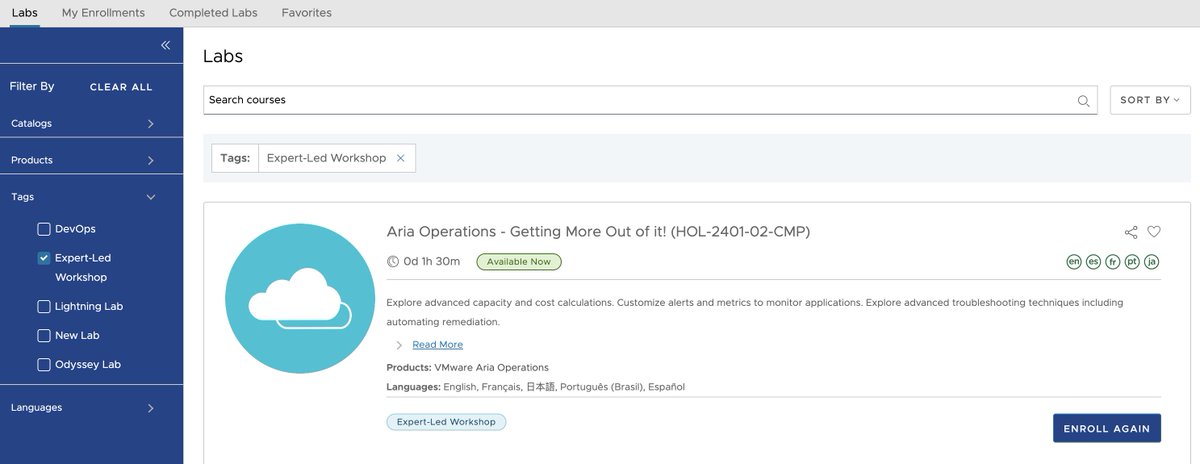 VMwareHOL's tweet image. 📰 Our self-paced, Expert-Led Hands-on Labs Workshops are now easily searchable!   

🔎 Check out the streamlined search to kickstart your learning: bit.ly/VLPELWFIlterTW

💻 Desktop Required   #VMwareHOL @VMware