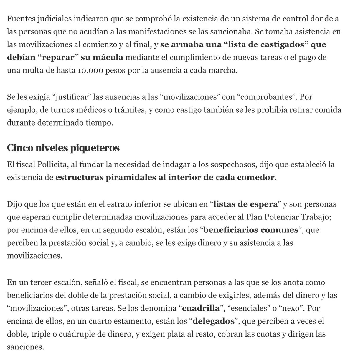 El kernerismo es El Mal. Los dirigentes sociales son El Mal. Lean lo que hacían los que hablaban de 'justicia social', 'estado presente' etc. Y se ofenden cuando les dicen CEOs de la Pobreza.