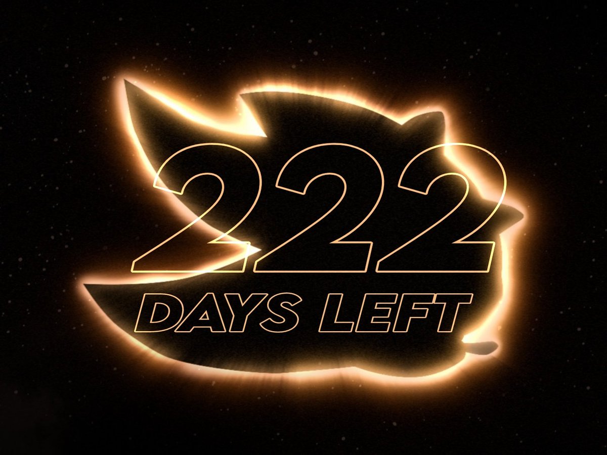 #SonicMovie3 Hey everyone ! Hope y'all are having a wondeful day ! 222 Days left until the 3rd sonic movie!