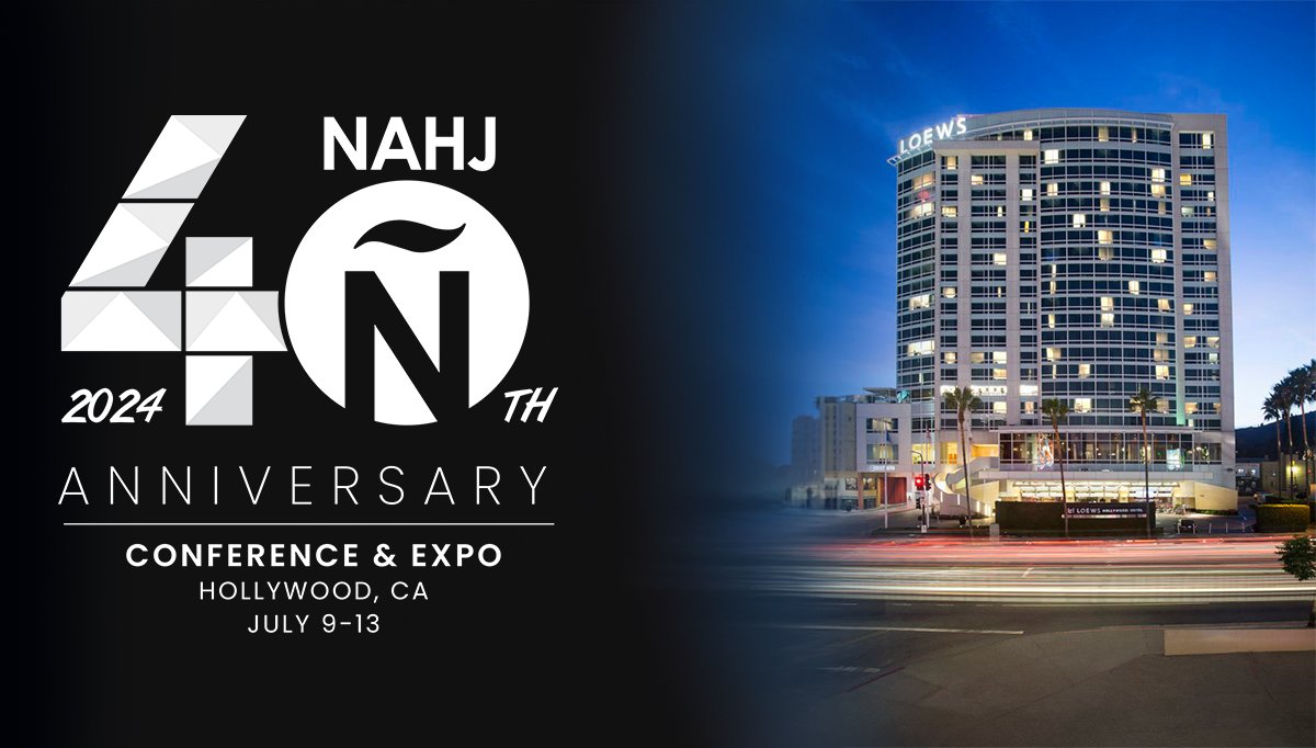 Have you registered for #NAHJ2024? HURRY — Deadline to register is May 31!
➡ nahjconvention.org

This year, our 40th Anniversary Conference & Expo will be hosted at the iconic Loews Hollywood Hotel! More info available online!

Can't wait to see you in Hollywood! #NAHJ40th