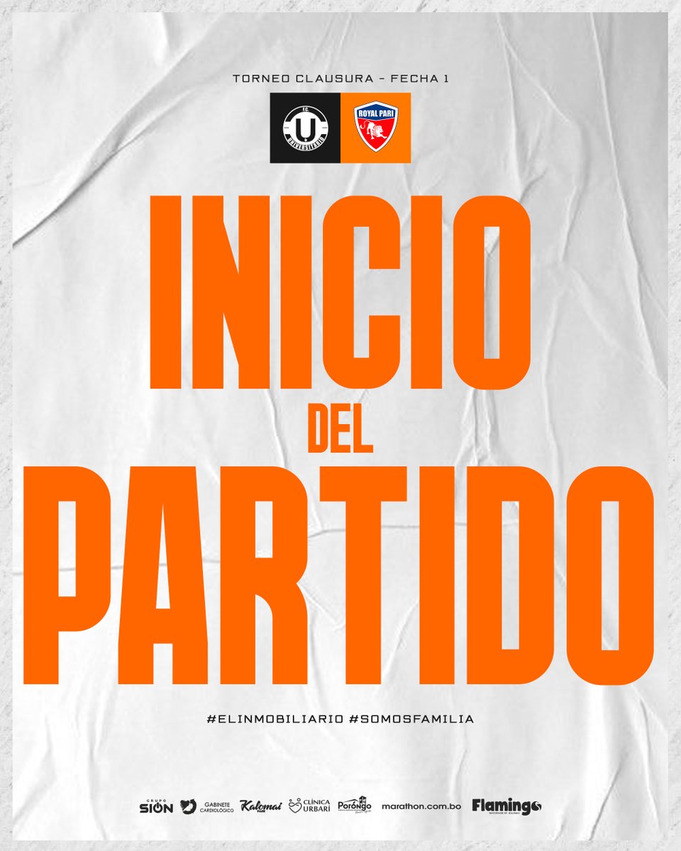 #Clausura2024🇧🇴 | ¡Ya se juega! ¡Royal va por los tres puntos en el Félix Capriles! 🏟️⚽️ ¡#VamosRoyal! 💪