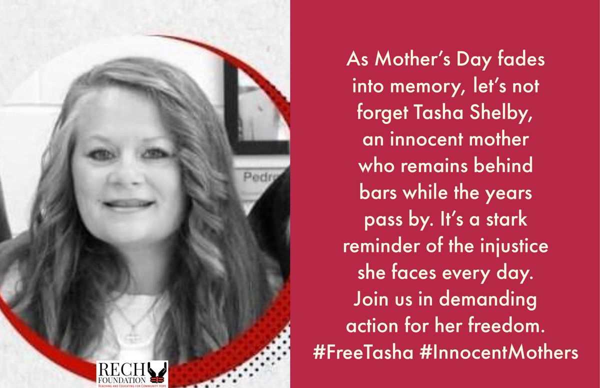 As #MothersDay fades into memory, lets not forget #TashaShelby an innocent mother who remains behind bars while the years pass by. It's a stark reminder of the injustice she faces every day. #FreeTasha #InnocentMothers #helpinthehouse #Solutionist #iamaningredient #JusticeGeneral