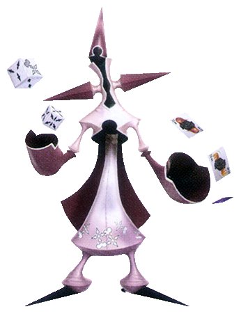 Final_RPG's tweet image. I love how the gambler nobody (luxords &quot;henchmen&quot;) have marluxia and larxene on the cards. One from KH3 which makes sense because they all pair up in KG but also weirdly enough they&apos;re on KH2 gambler as well also with xemans speaking on the keyblade legacy they hold within them