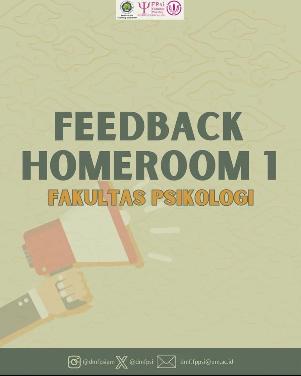 dmfpsi's tweet photo. Hallo civitas akademika FPsi!

Setelah diadakannya Homeroom I, aspirasi-aspirasi yang sudah disampaikan saat forum telah mendapatkan feedback, berikut ini merupakan feedback yang diberikan oleh pihak fakultas terkait himpunan aspirasi yang telah disampaikan. https://t.co/SLe39u9s9V