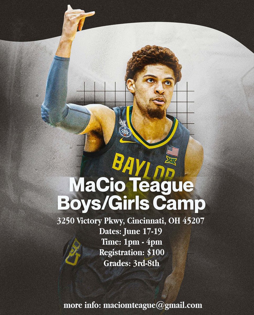 MTeagueFoundation.com ! Sign up for the camp under the “Camp” tab! If you would like to support the local youth, you  can donate money to campers on the website. Every dollar counts!