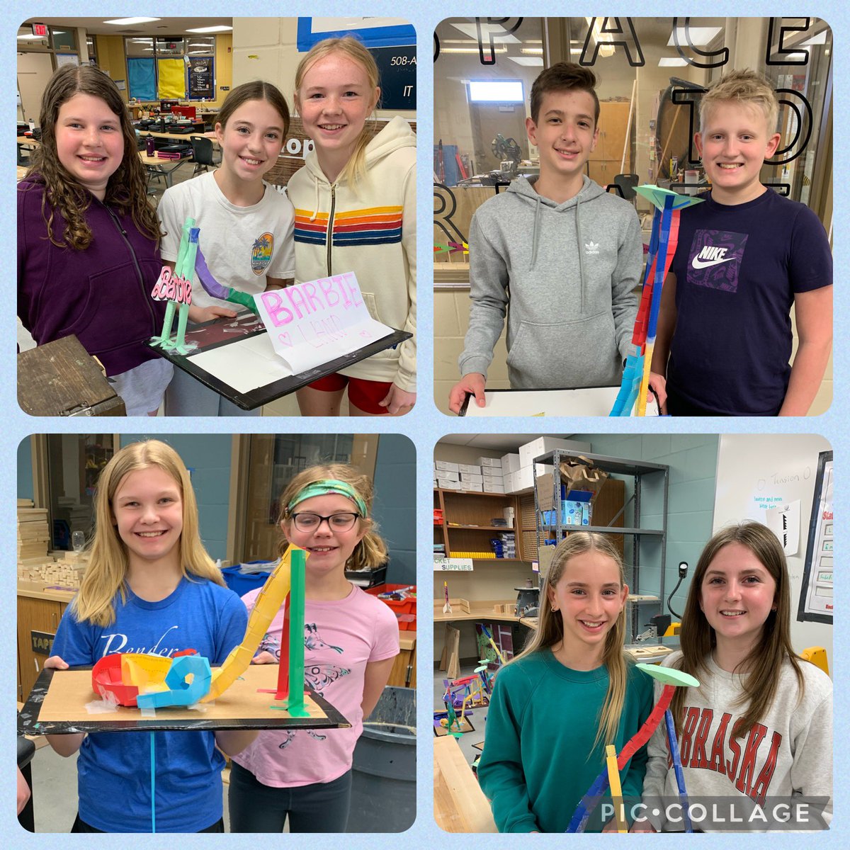 6th Grade Students at Elkhorn Valley View Middle School built Marble Roller Coasters to better understand basic inertial, gravitational and centripetal forces. #EPSAchieves #WhatWeDoAtValleyView