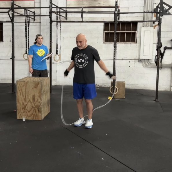 carl_arredondo's tweet photo. The #Adaptive @CrossFitGames Semi-Finals are done. My scores are in, the top 10 of 20 #visuallyimpaired athletes move on to The Games. Personal Bests for this 61 year-old were 185# Back Squat, 135# Hang Cleans, &amp; 30” Box Step Ups. 
#adaptiveathlete #wheelwod 😎👨🏻‍🦯 https://t.co/5Zaf5NRXdO