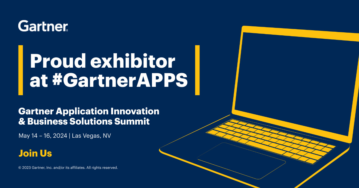 Charting new paths in the world of application innovation! 🚀 We're here at #GartnerAPPS! Incredible insights, the latest technologies, and success stories live onsite. Visit our booth for a sneak peek demo and don't forget to grab your SWAG! #GartnerIT