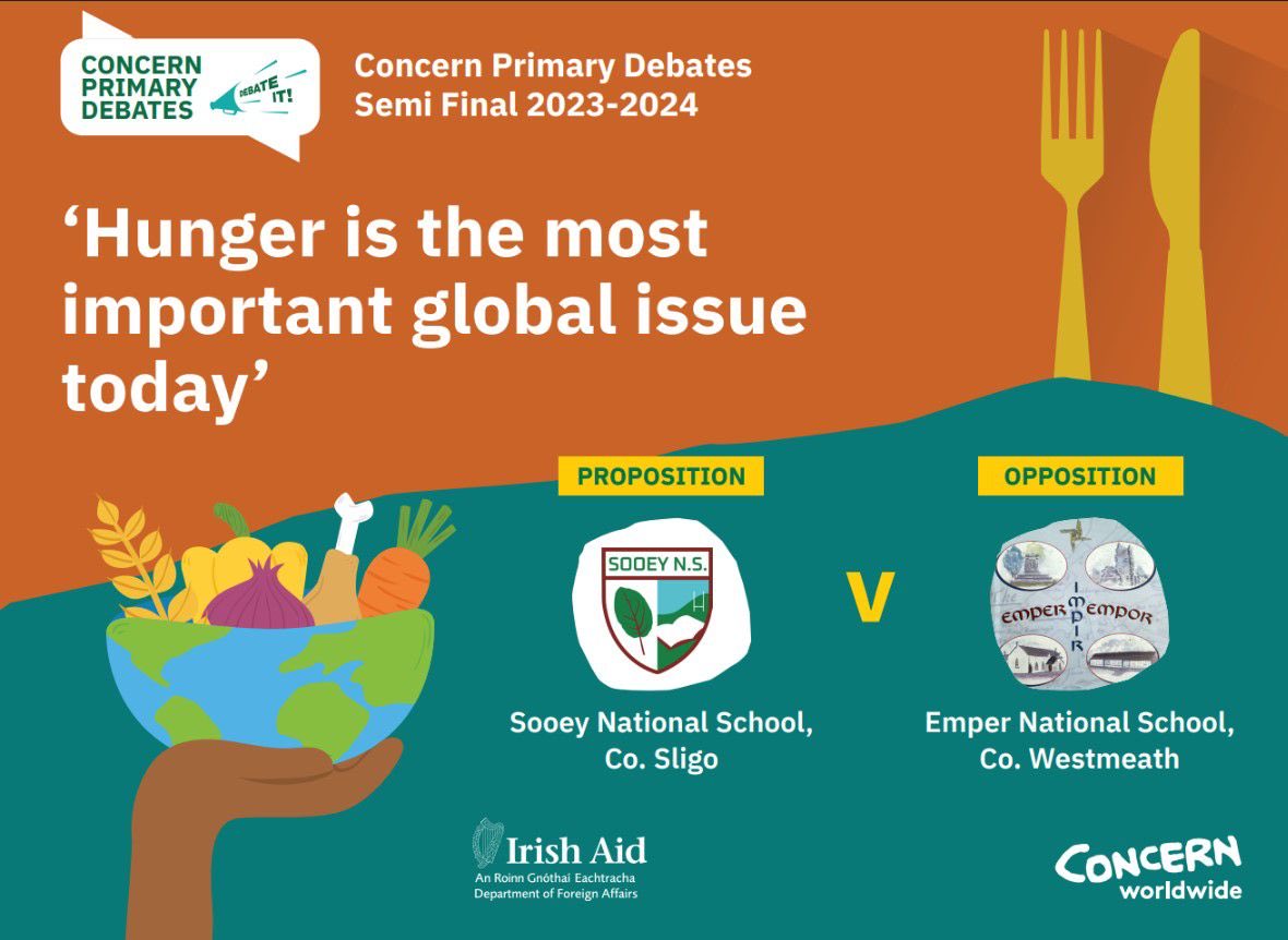 It’s an absolute wonderful honour & privilege for our Debating Team to represent Emper N.S. on May 16th in the All-Island Semi-Final of the Concern Primary Debating Competition.We wish each & every member of the team & indeed the class every success. Go n-eirí an t-ádh! ⁦