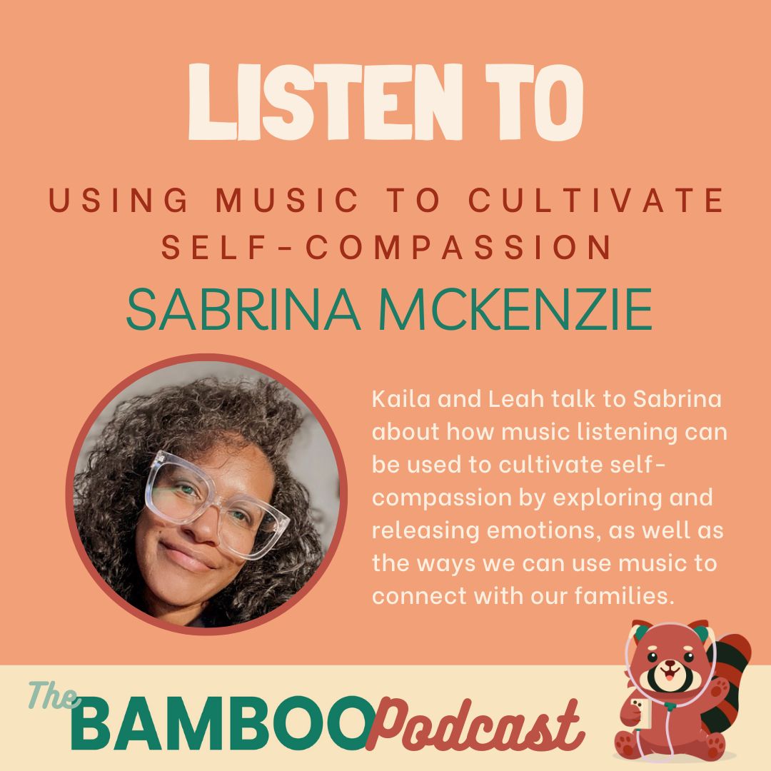 Bamboo Parenting Podcast & Peer Support Program (@bambooprogramau) on Twitter photo #BambooFamilies DAY 1: LISTEN
Music can be used to explore & release emotions.
<a href="/whenmusicbreaks/">Sabrina McKenzie</a> explains how we can use music to cultivate self-compassion and the ways she uses music to connect with her family: bit.ly/BambooMusic #BambooFamilies DAY 1: LISTEN
Music can be used to explore & release emotions.
<a href="/whenmusicbreaks/">Sabrina McKenzie</a> explains how we can use music to cultivate self-compassion and the ways she uses music to connect with her family: bit.ly/BambooMusic