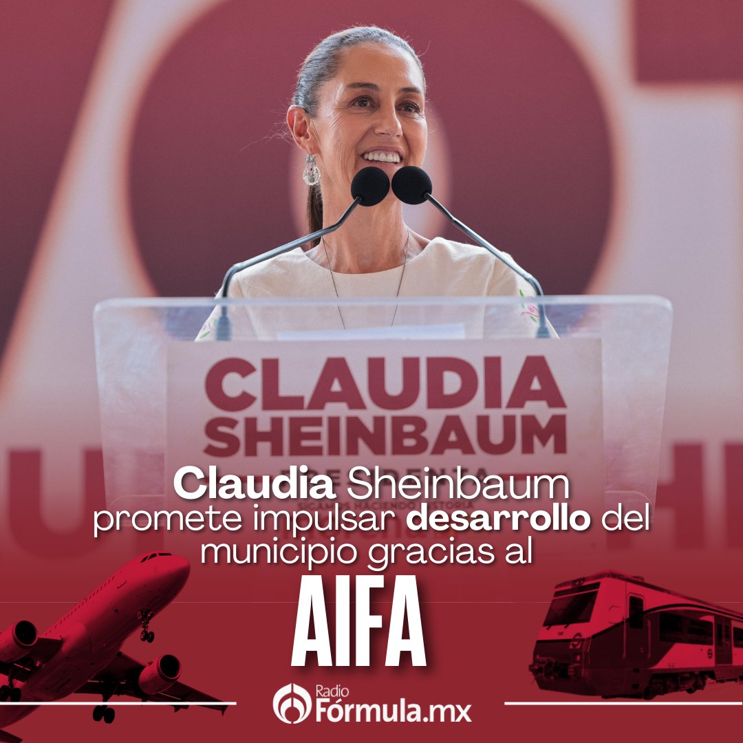 Claudia Sheinbaum hará un sistema de transporte alrededor del AIFA, porque además de ser de pasajeros, será el principal aeropuerto de carga.