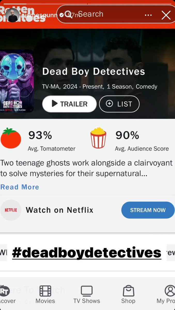 DC Studios co-CEO James Gunn has shared ‘DEAD BOY DETECTIVES’ on his Instagram page!