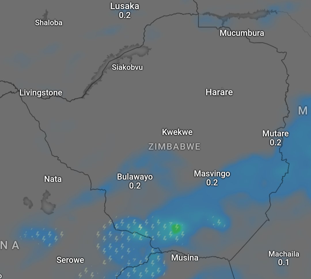 Light showers possible across parts of southern Zimbabwe on Tuesday. ☀️ 🌦 🇿🇼