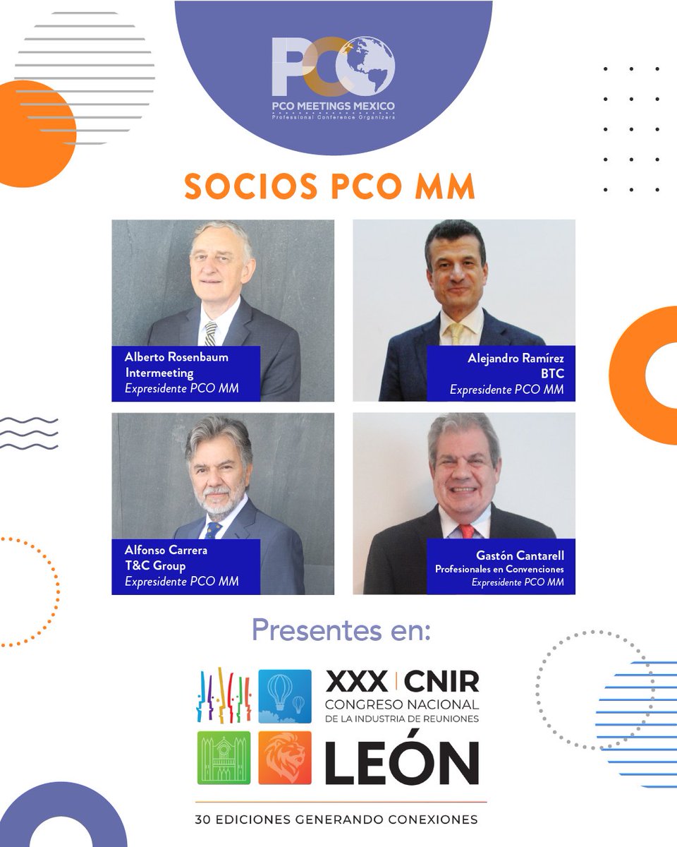 Deseamos mucho éxito a nuestros expresidentes que estarán presentes en el #CNIR2024. 🙌

¡Reserva tu lugar!
📌 19 al 21 de junio
💻 Regístrate: cnir.comir.org.mx

#JuntosSomosMásFuertesCOMIR #ElValorDeNuestraGrandeza #PCOMM #IndustriaDeReuniones #SociosPCOMM