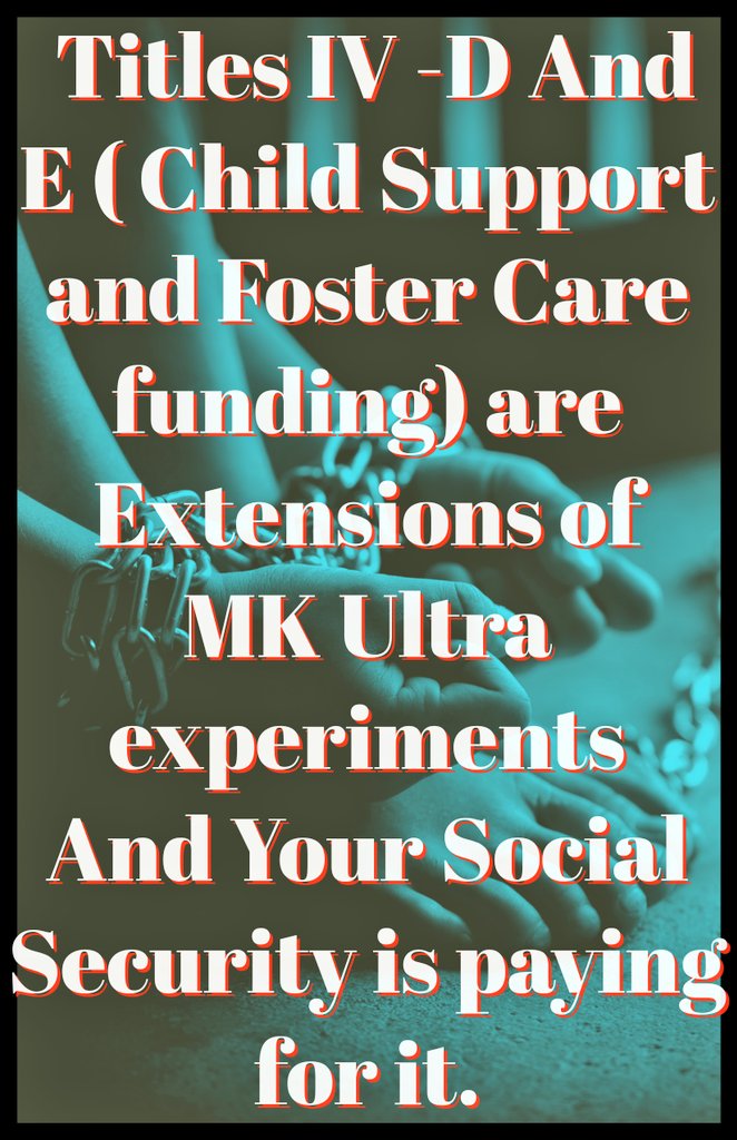 You heard it here 1st.  
#MaximusInc #MKUltra 
#TitleIVDFunding #TitleIVEFunding #fostercare #CPS