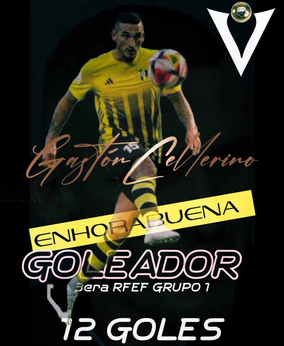 Gastón Cellerino , Goleador del Grupo 1 de 3era RFEF con 12 tantos , #enhorabuena #tanque 

#3rfef 
#Espana 
#Argentina 
#goleador
#soccer 
#football 
#killer 
#2RFEF 
#1RFEF 
#vigbasocceragency 
#futbolpasion