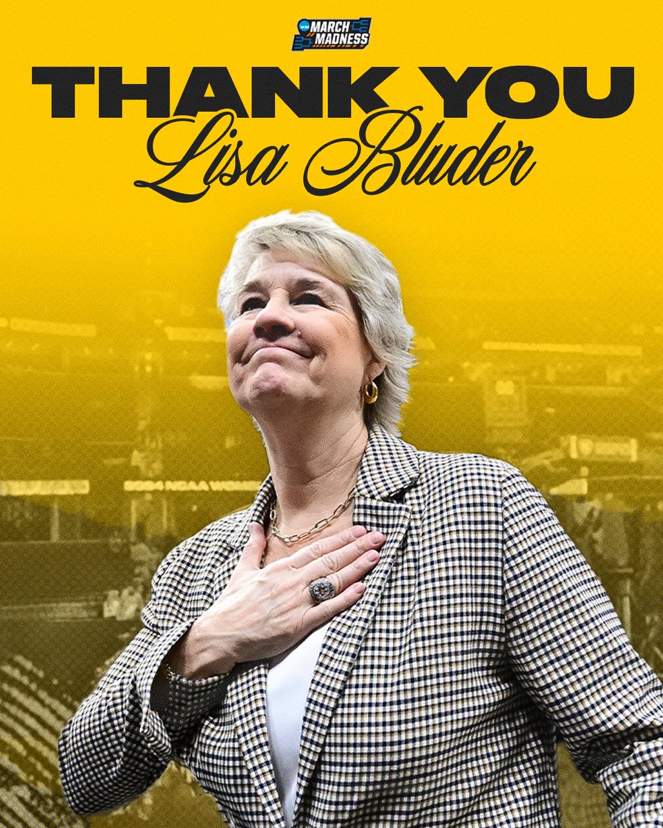 NCAA March Madness (@marchmadnesswbb) on Twitter photo Changed the game for the better.
Thank you, Coach Bluder 💛
#NCAAWBB x <a href="/IowaWBB/">Iowa Women's Basketball</a> Changed the game for the better.
Thank you, Coach Bluder 💛
#NCAAWBB x <a href="/IowaWBB/">Iowa Women's Basketball</a>