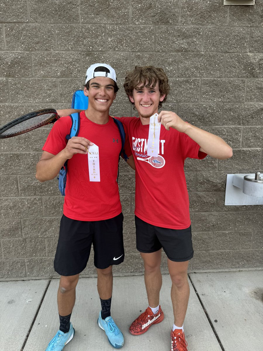 Josh Anantatmula and Kyle Pearsons took 3rd in Boys Doubles today at Districts!   #catpride #wildcats2day_wildcats4life