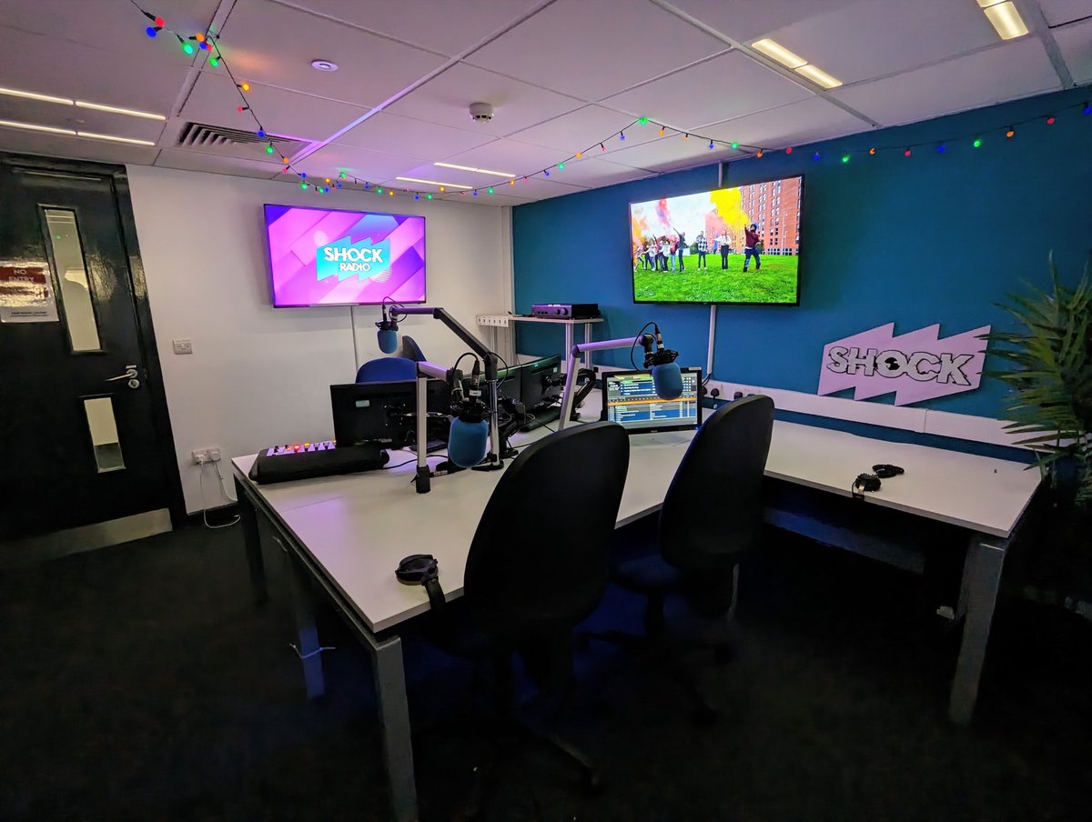 🚨 NEW STUDIO 🚨 We've spent the last week stripping out Studio 1 @ShockRadio and modernising it on a shoestring budget. We could not be happier with how it looks. Matt Hallsworth and Adam Skinn will be christening our new blue beauty tomorrow morning at 10AM. @sra #radio