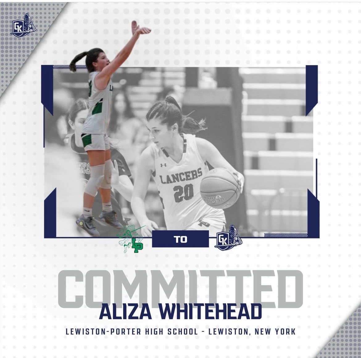 LP_WBB's tweet image. Congrats to @alizawhitehead9 ! Committed to Geneseo Women’s Basketball! Great accomplishment for an outstanding player &amp;amp; person! They’re getting a good one! @LewPortLancers 💚💙🏆