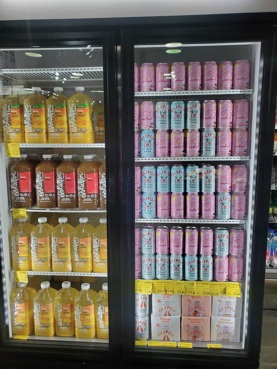 these @WholeFoods fridges spelling out a B for Barbie is giving me life on a Monday!!