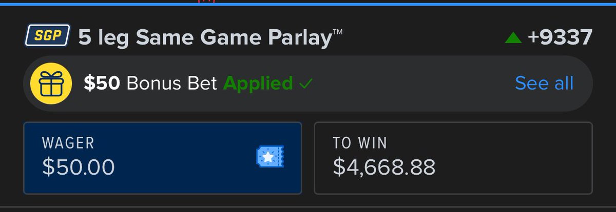 I have a +9337 NBA LOTTO for the THUNDER vs MAVS game I will send it to EVERYONE who ⬇️

LIKES + COMMENTS + RTs‼️

$50 to win $4,668.88 🤑

You MUST be following so I can send it ⭐️

GO GO GO 🔥