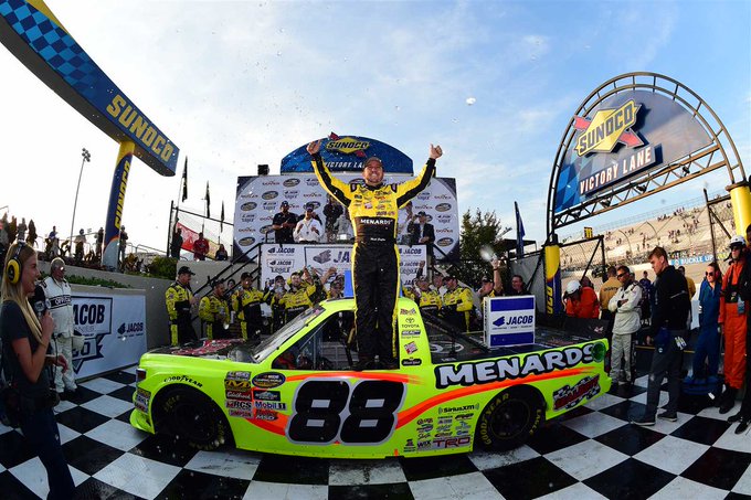 On this day in 2016, @Matt_Crafton scored his 12th career @NASCAR_Trucks win at @MonsterMile #NASCAR