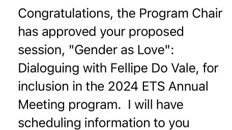 FellipeDoVale1's tweet photo. Good news! There will be an ETS panel on my book, featuring @dkeeps, @CWoznicki, Kirsten Sanders, and Gregg Allison. Should be fun! (Massive thanks to Daniel Hill for organizing!) https://t.co/lBYSYORlsJ