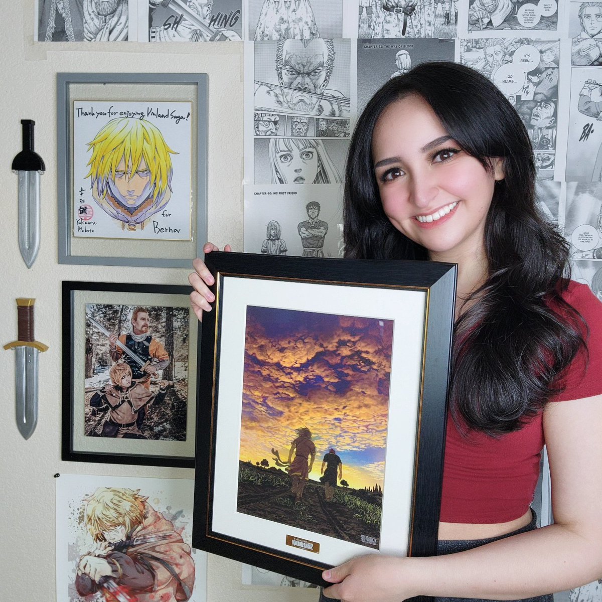 bernakenshin's tweet image. My Vinland Saga global fanart contest prize came in the mail today! I won this beautiful key frame illustrated by Takahiko Abiru for season 2! I submitted me and my Grandpa's Vinland cosplays and we landed up winning 2nd place runner-up! ⚔️
#VinlandSaga
#VinlandSagaseason2