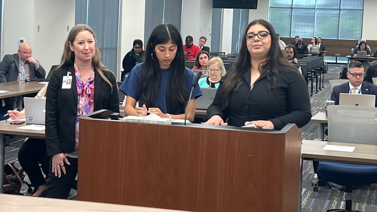I am impressed with the leadership of my students. Today, two presented their ideas for improvement to the Board of Trustees as representatives of the Superintendent Advisory Council. It's incredible to see young voices being heard and making a difference in our school district.