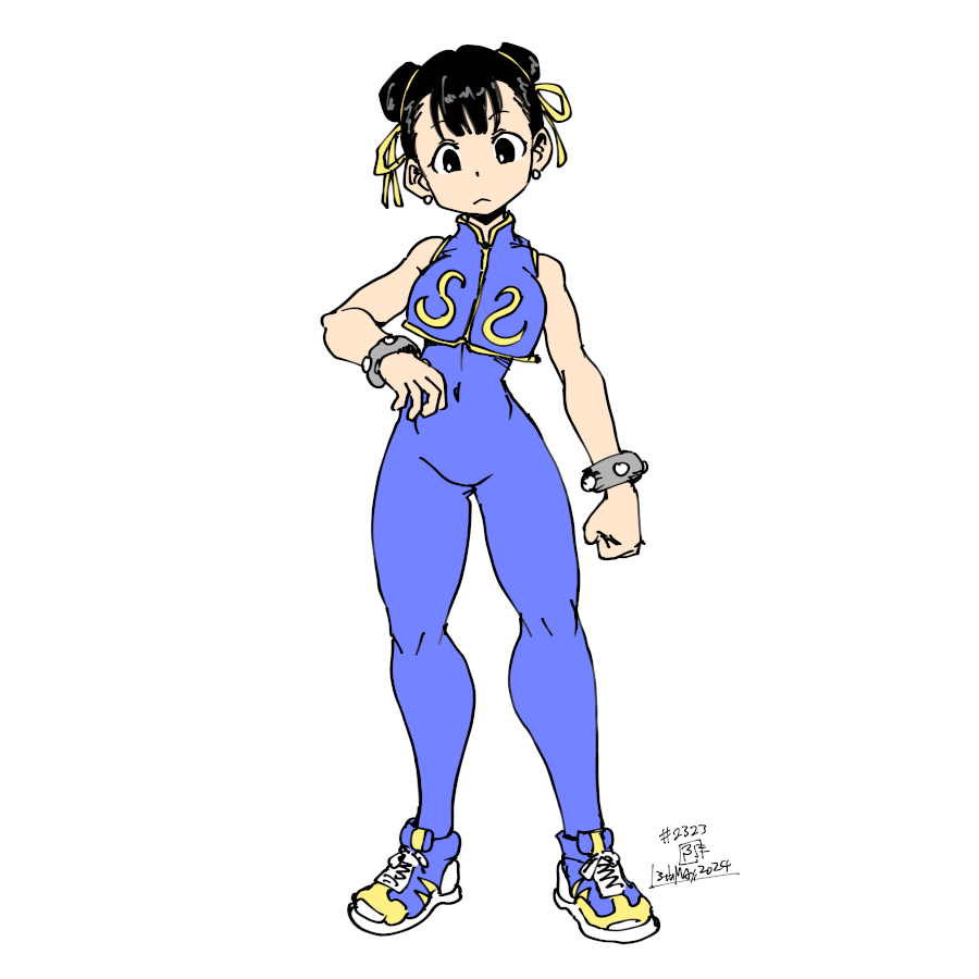 春麗(チュン・リー) 「2024-05-13 #一日一絵」|ふゆ(ドとレとミとキュとゴとヱの音が出ない)のイラスト