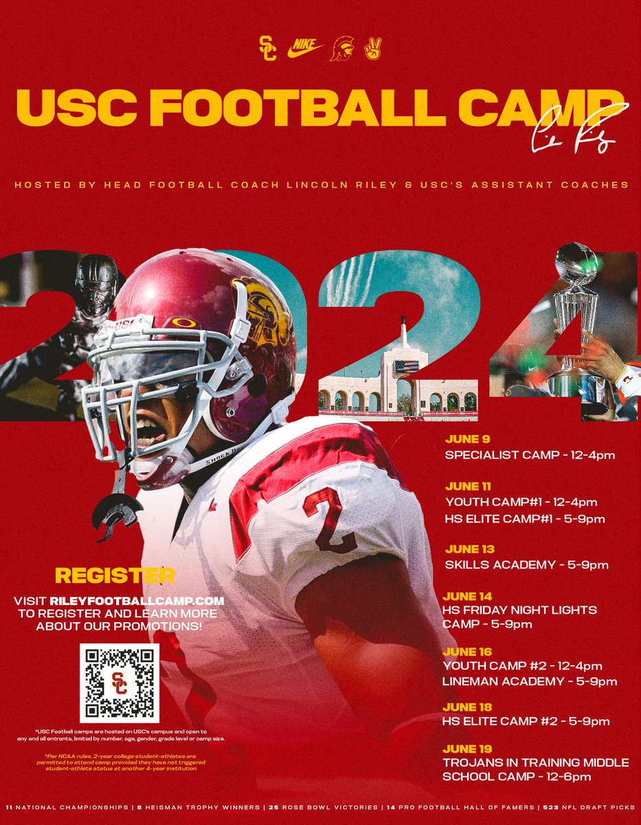 2024 summer football camps are now open for registration✌️ rileyfootballcamp.com