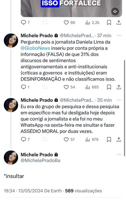 Uma pesquisadora da USP foi desligada por corrigir uma fake news da Daniela Lima

Bizarro