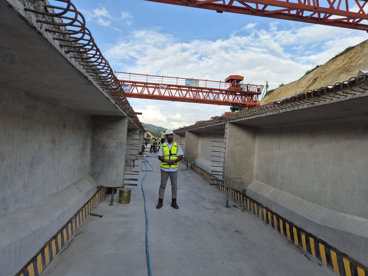 To give some perspective, to my left and right in this photo are the massive girders for the Montego River Bridge, which is part of the Montego Bay Perimeter Road Project. 🇯🇲 #MBPRP