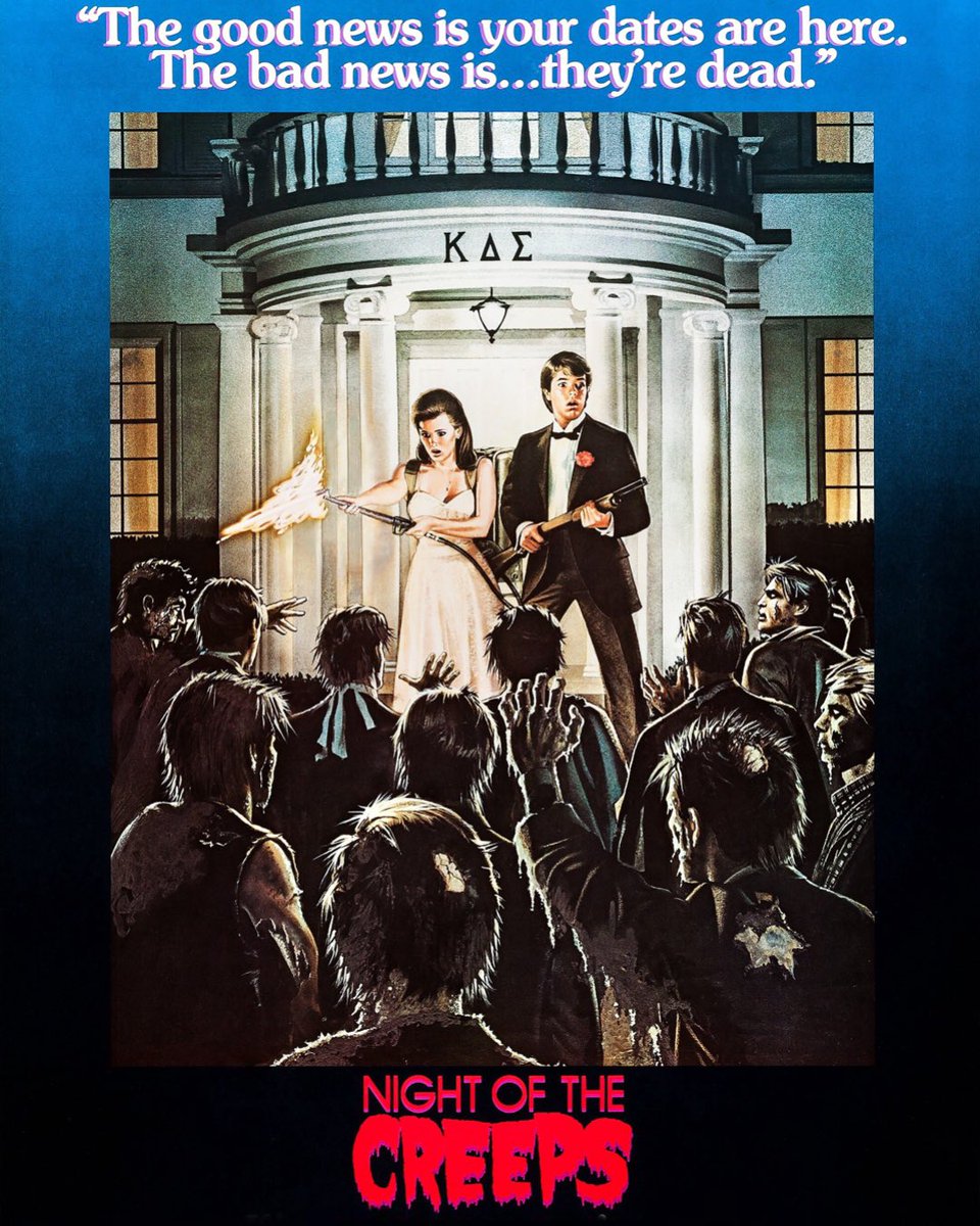 Share a fun Horror movie: My pick: “Night of the Creeps” (1986) is to me the very definition of a “fun horror movie.” A tightly paced film with witty dialogue, and every frame of it infused with a love for the genre. Oh, and Tom Atkins! He’s a scene stealer in this.