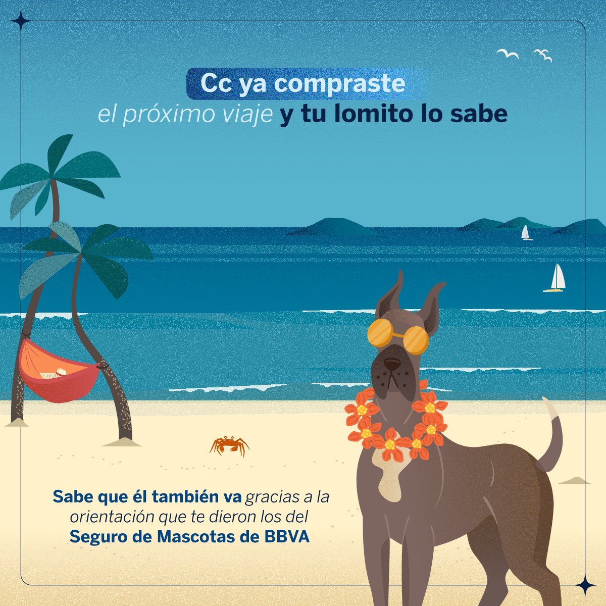 Salir de viaje siempre es relajante 😮‍💨 y si es con tu lomito o tu michi mejor. 
Hazlo realidad con el apoyo de tu Seguro de Mascotas de BBVA. Cotiza aquí 👉 bbva.info/3wJ0OTf