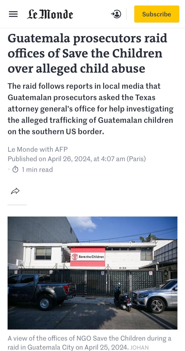 Guatemalan prosecutors raided the Save the Children offices in the Central American country looking for evidence of alleged abuse and sex trafficking of migrant children a few days after I exposed their ties to Hillary Clinton, Bill Gates, Bob Iger & Disney and more. 👇🏻 The raid…