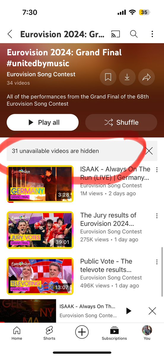 Why, why? <a href="/nbc/">NBC Entertainment</a> <a href="/peacock/">Peacock</a> <a href="/YouTube/">YouTube</a> 

Can’t we finally let USA fans of <a href="/Eurovision/">Eurovision Song Contest</a> watch our clips in peace? #eurovision2024