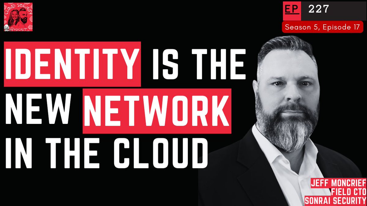 🎙️New Episode Alert dropping Tuesday, May 14th, 10am PST/6PM BST! 🎉

🔐 Navigating least privilege in multi-cloud setups can be tricky! Join us as Jeff Moncrief from @SonraiSecurity  discusses why identity is the new network in our cloud-driven world. 🌐

#cloudsecurity